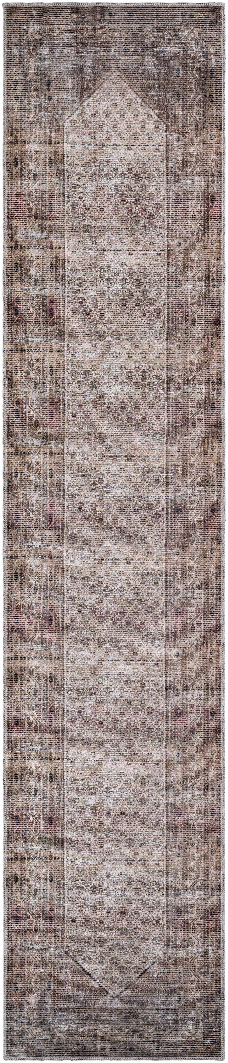 Tan Ormstown Distressed Washable Area Rug - Clearance by Boutique Rugs