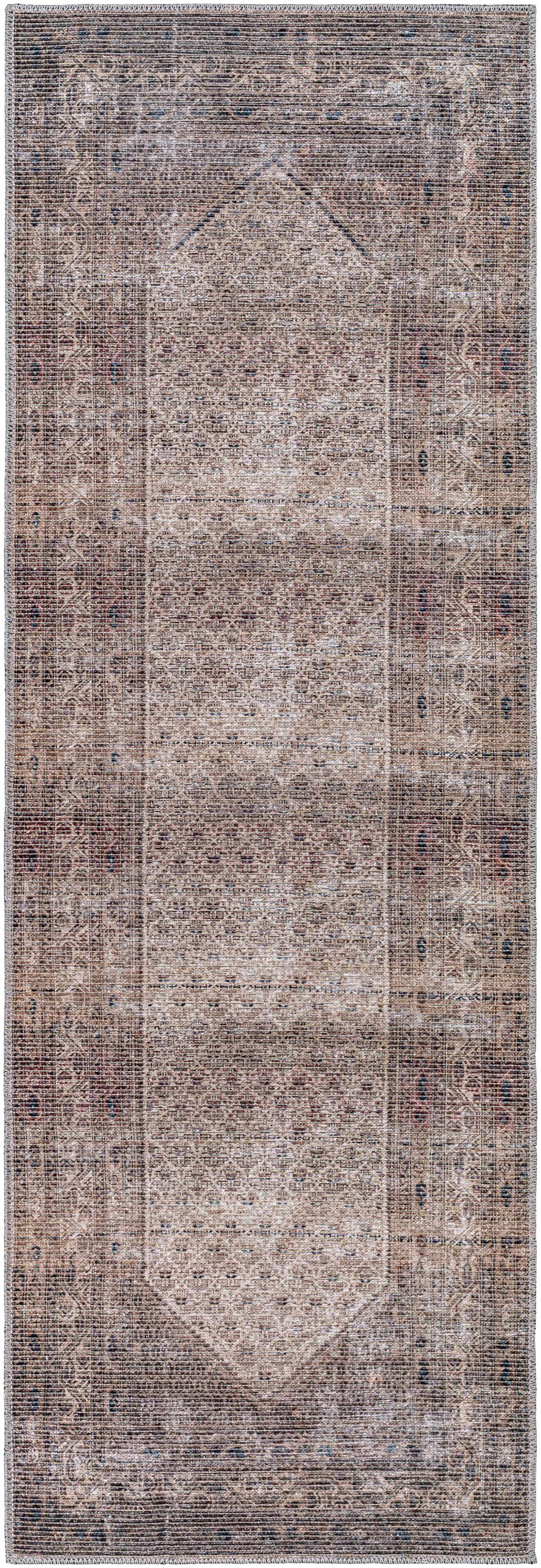Tan Ormstown Distressed Washable Area Rug - Clearance by Boutique Rugs