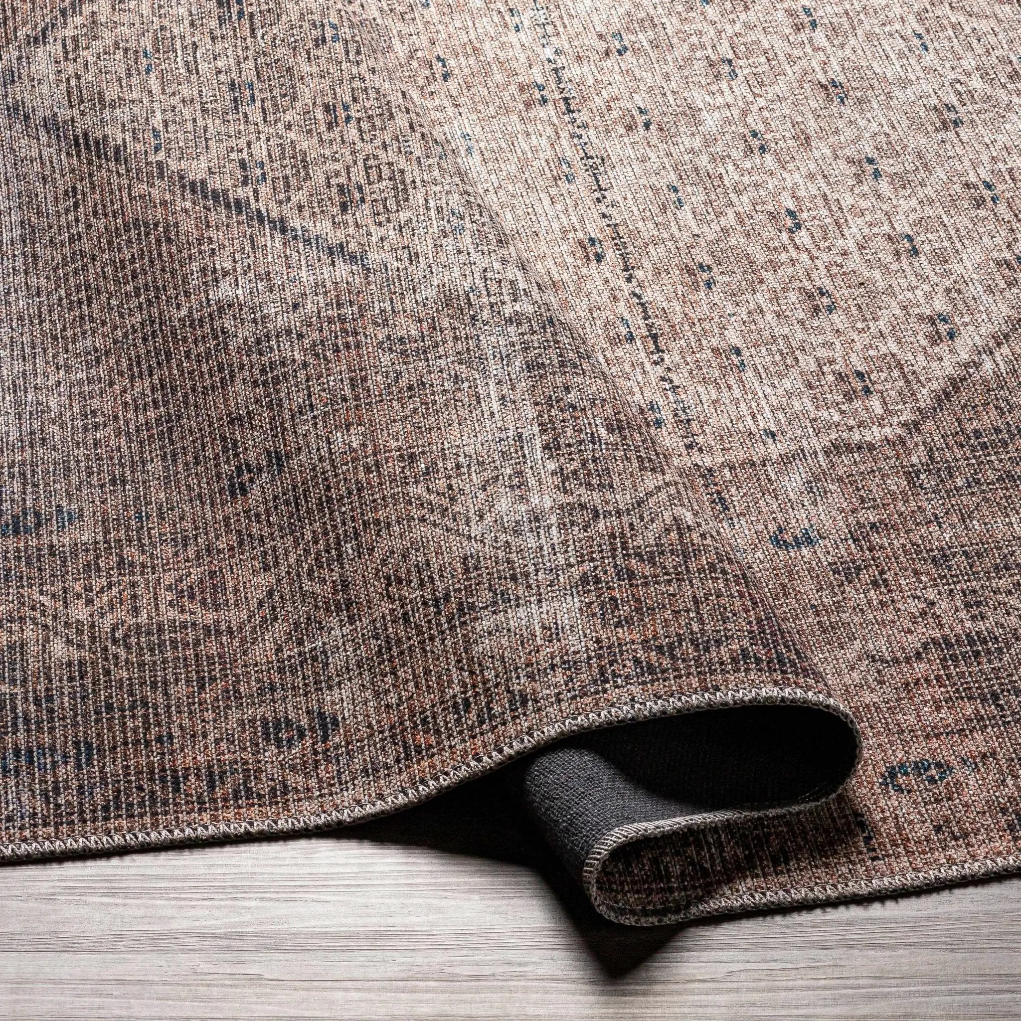 Tan Ormstown Distressed Washable Area Rug - Clearance by Boutique Rugs