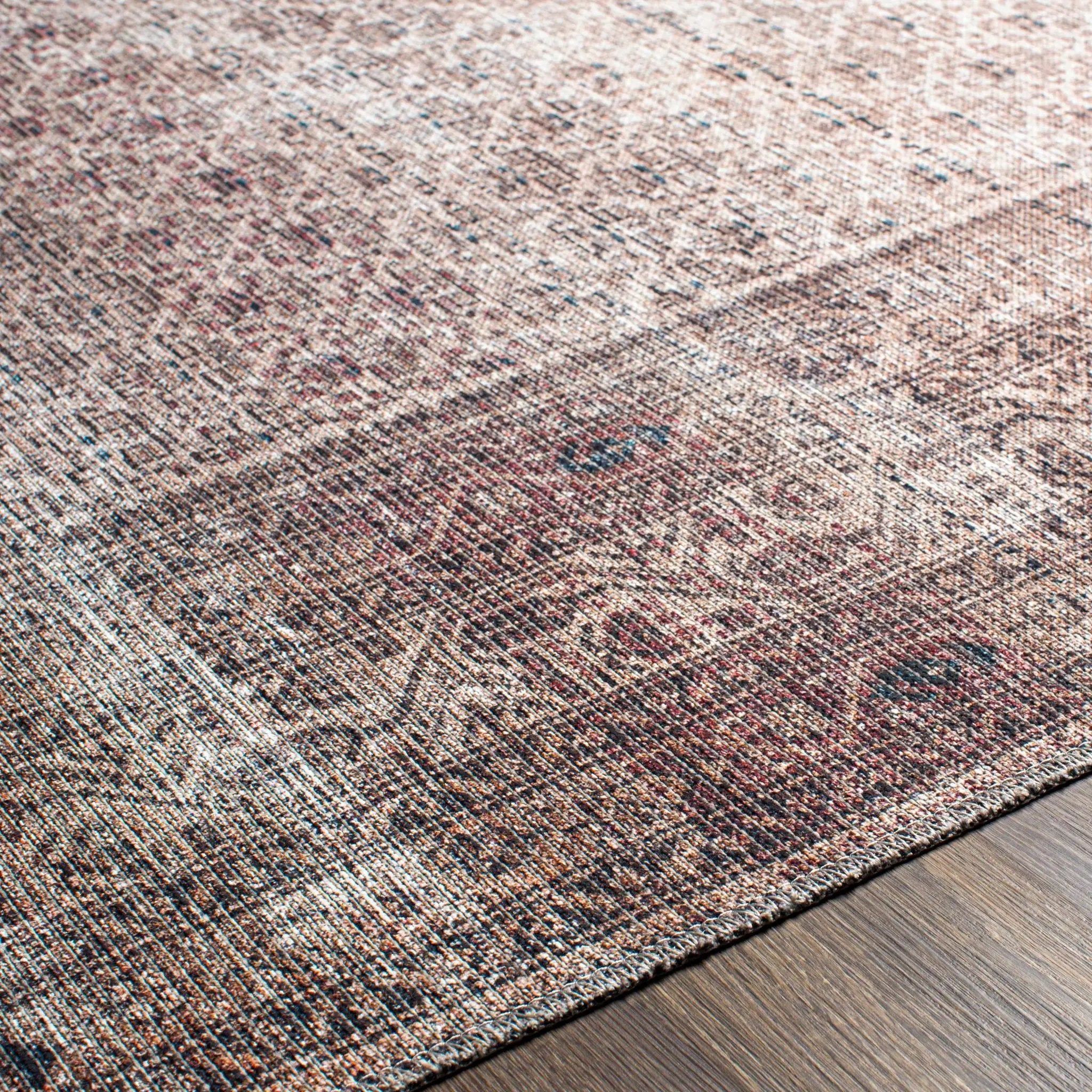 Tan Ormstown Distressed Washable Area Rug - Clearance by Boutique Rugs