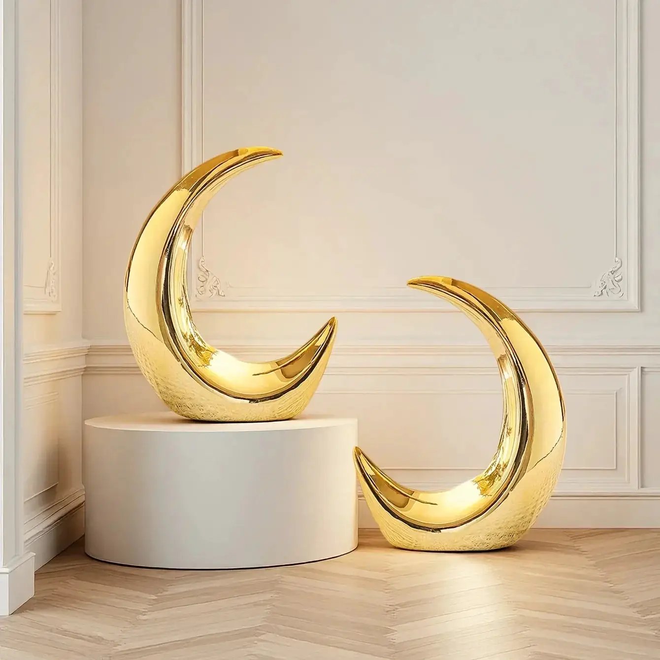 Ornament - Decorative Ceramic Golden Mini by House Of Avana