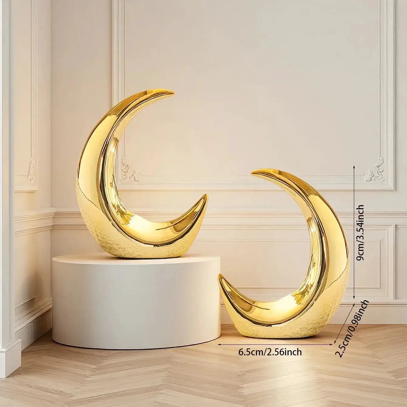 Ornament - Decorative Ceramic Golden Mini by House Of Avana