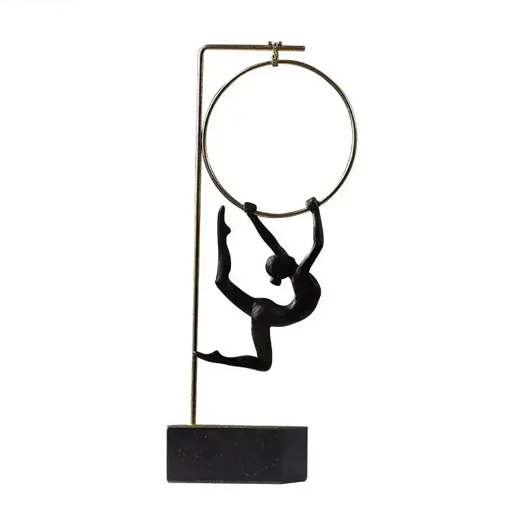 Abstract Acrobat Hanging Ring Sculpture by House Of Avana