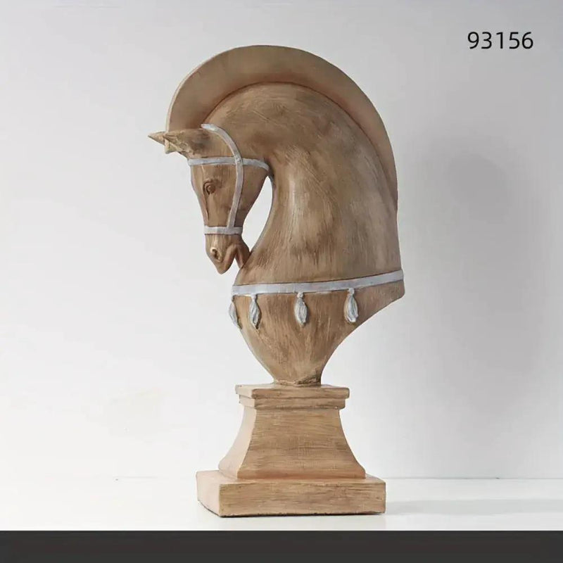 Handcrafted Wooden Horse Figurine with Carved Detail for Your Home by House Of Avana