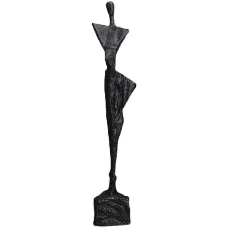 Ornament - Minimalist Black Cast Iron Marble Figure by House Of Avana