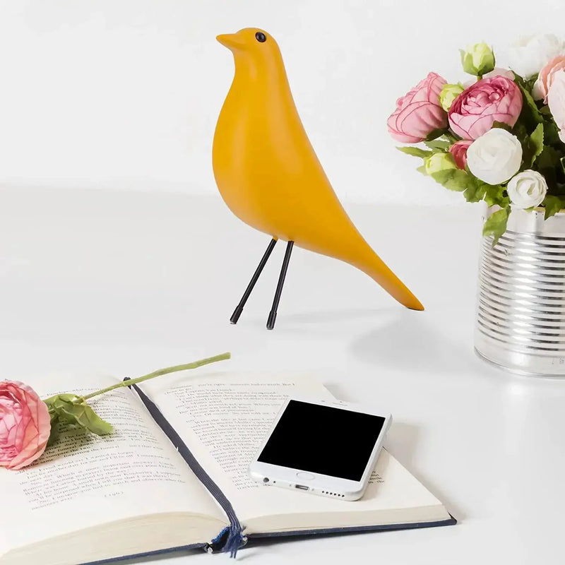 Minimalist Black Bird Figurine Decorative Tabletop Accent by House Of Avana