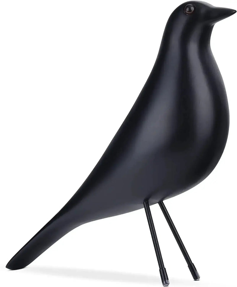 Minimalist Black Bird Figurine Decorative Tabletop Accent by House Of Avana
