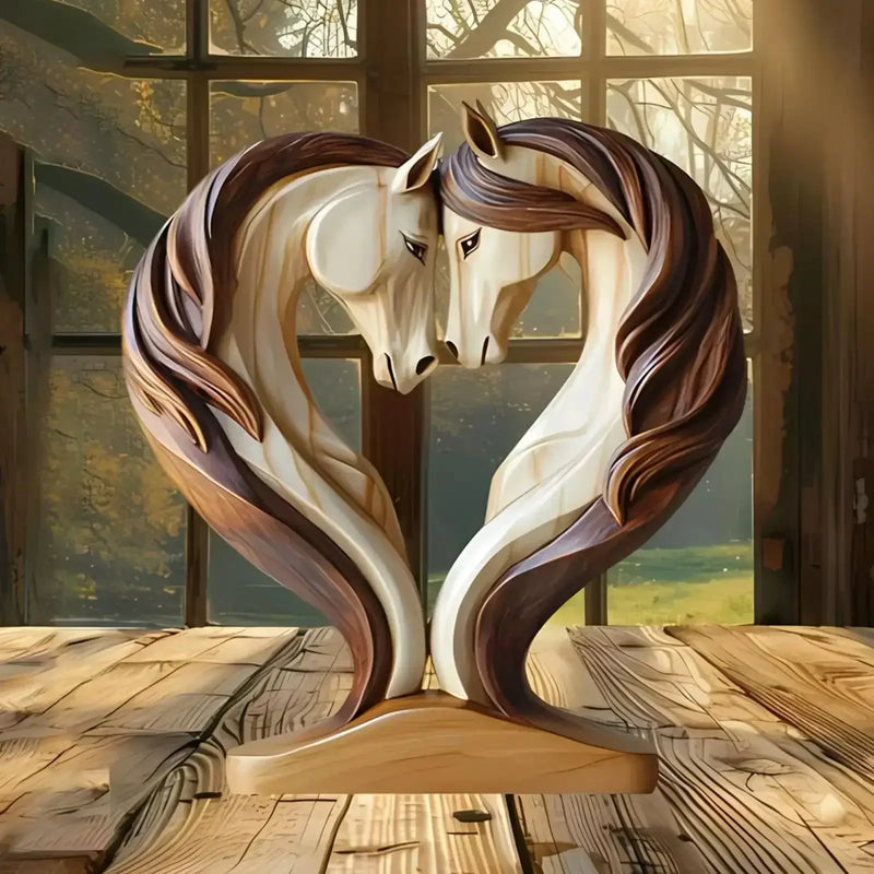 Ornament - Wooden Snuggle Pose Tabletop by House Of Avana