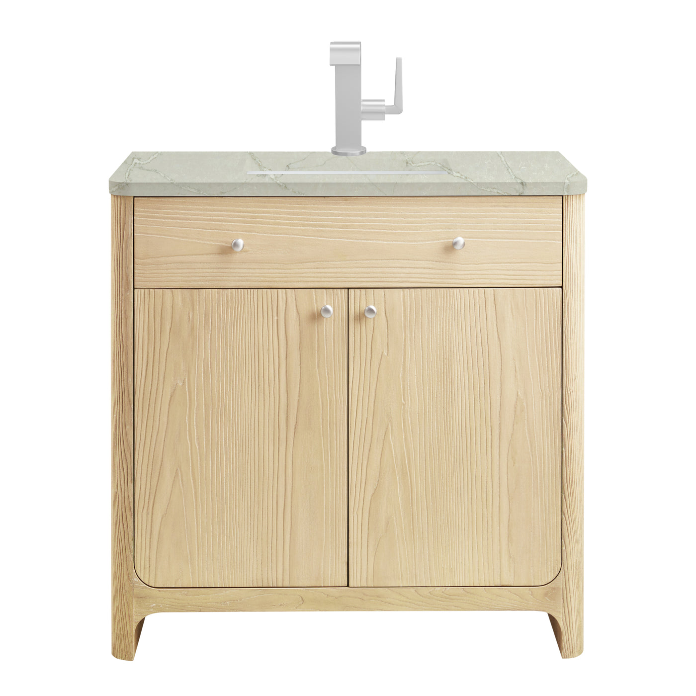 James Martin Gracyn 36" Single Bathroom Vanity, Coastal Driftwood with Victorian Silver countertop