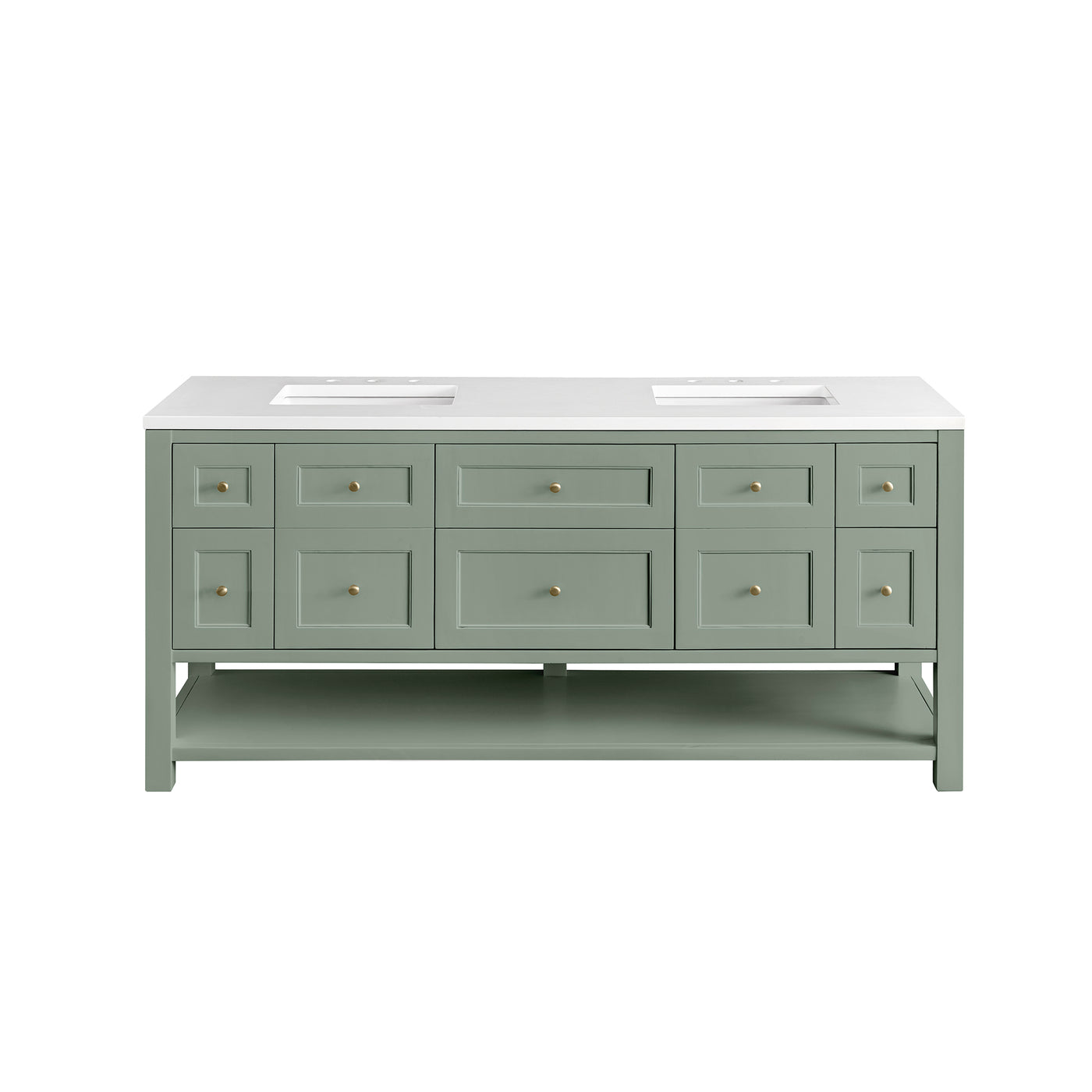 James Martin Breckenridge 72" Double Bathroom Vanity, Smokey Celadon, view 22
