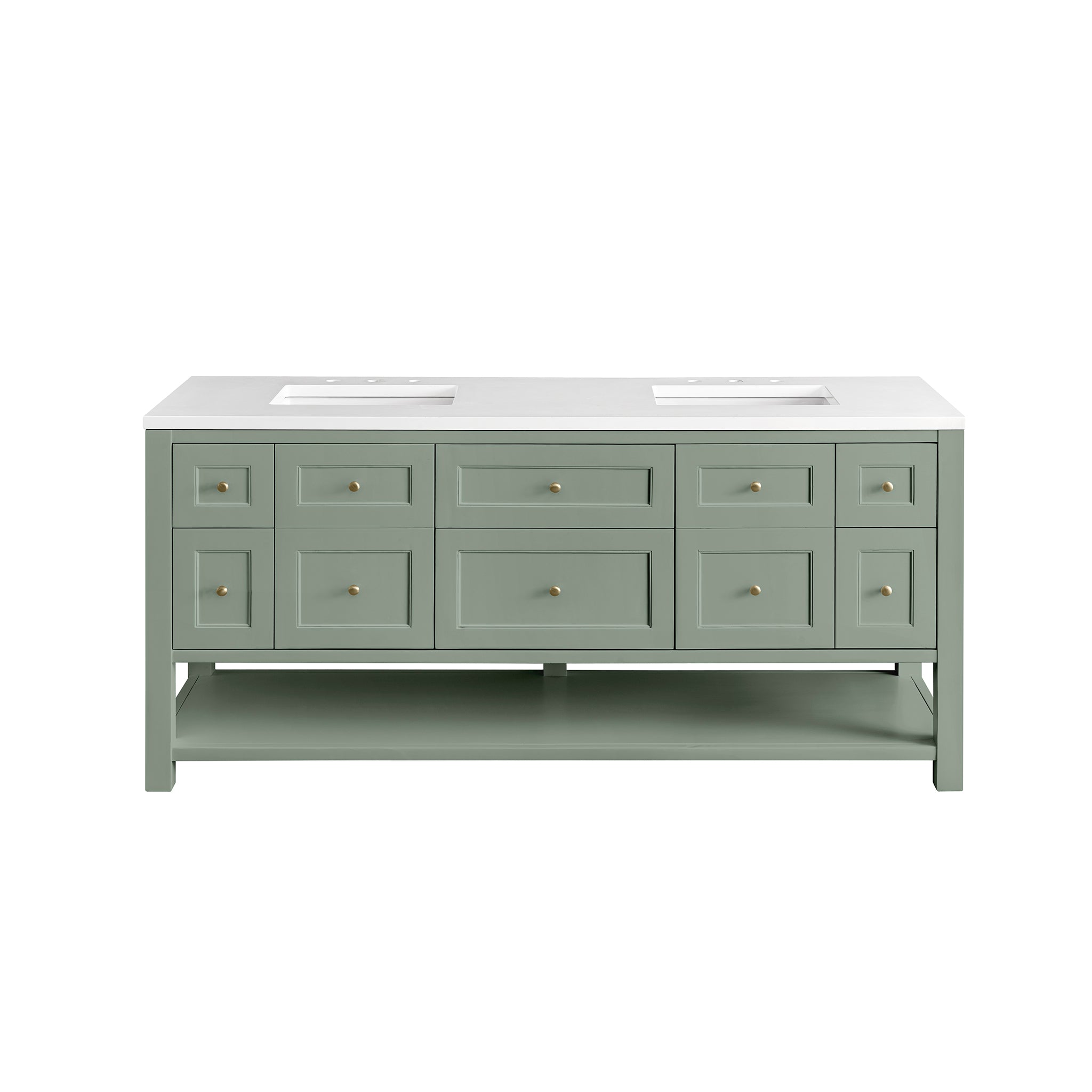 James Martin Breckenridge 72" Double Bathroom Vanity, Smokey Celadon, view 22