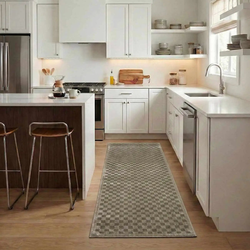 Gaiwan Olive Green Washable Area Rug by Boutique Rugs