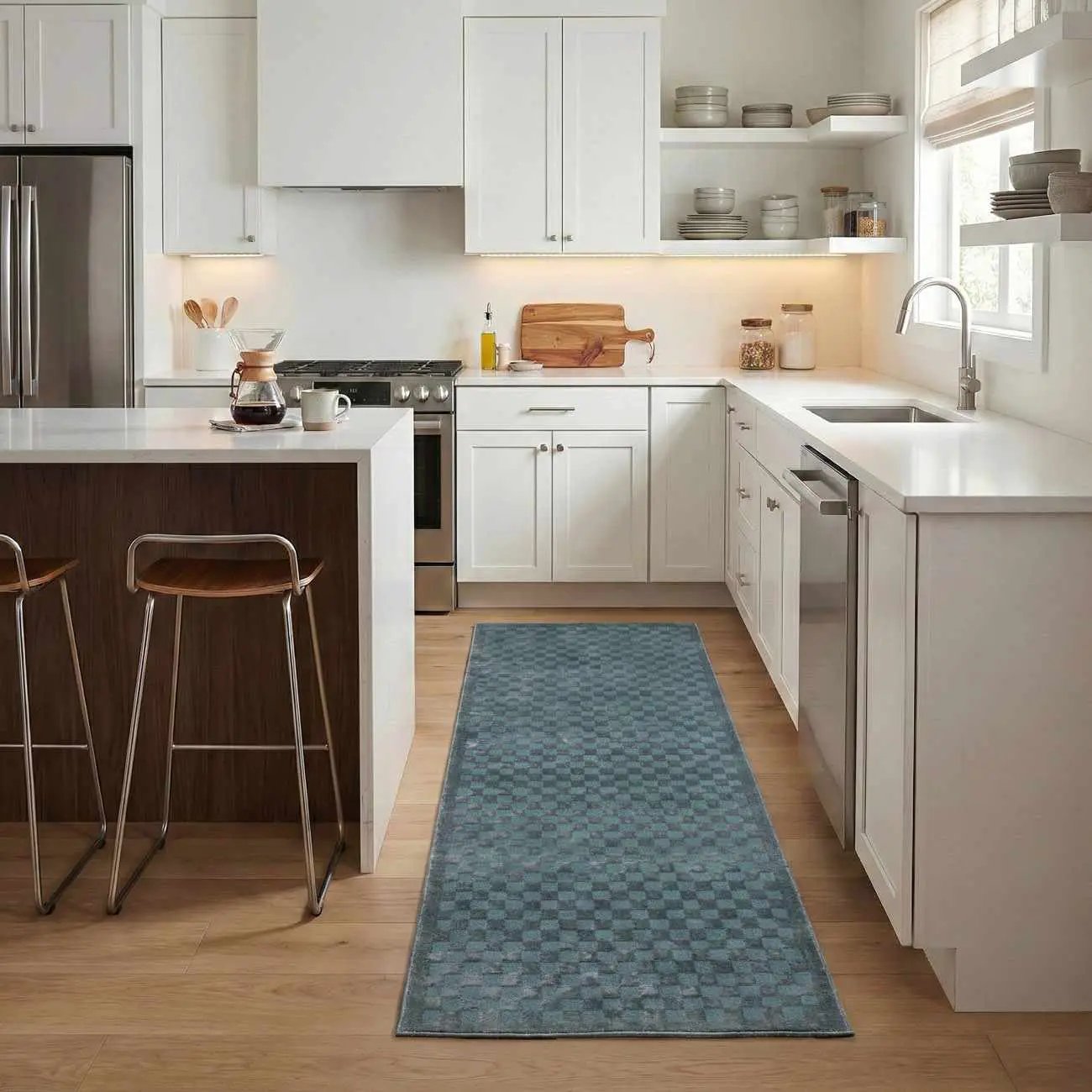 Gaiwan Oil Green Washable Area Rug by Boutique Rugs