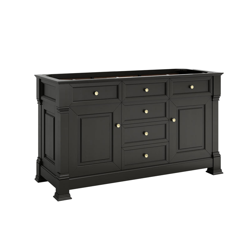 James Martin Brookfield 60" Double Vanity Cabinet, Black Onyx