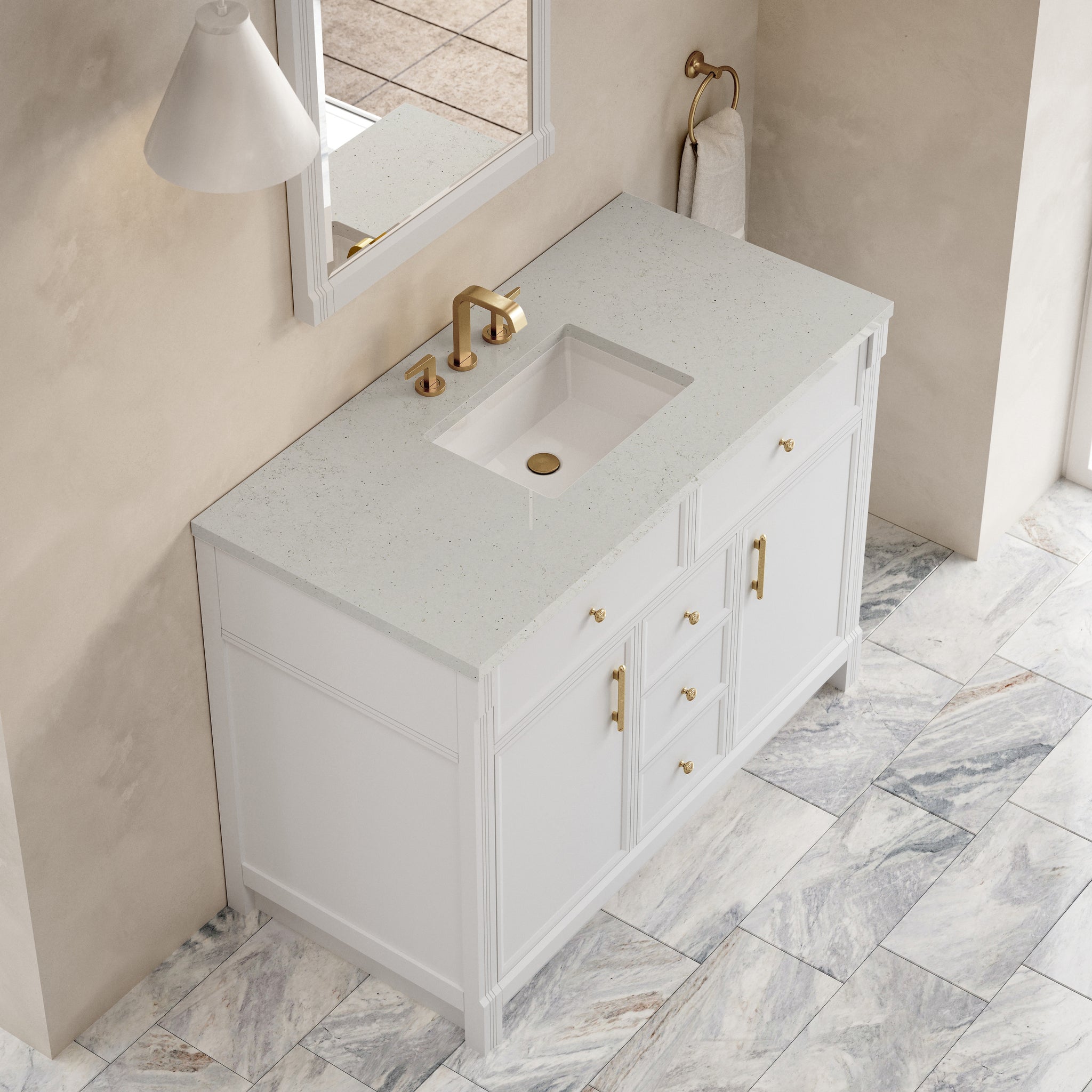 James Martin Bellshire 48" Single Bathroom Vanity, Bright White, view 33