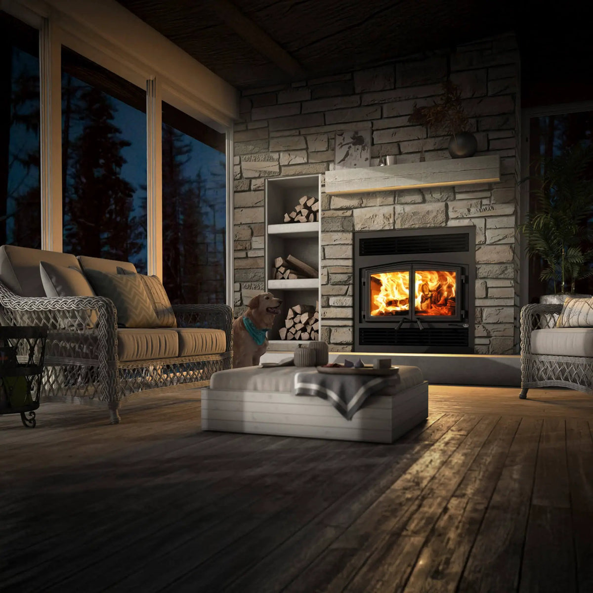 Osburn Stratford II Wood-Burning Fireplace Insert [OB04007] (SAK31578) by SAKSBY WHOLESALE