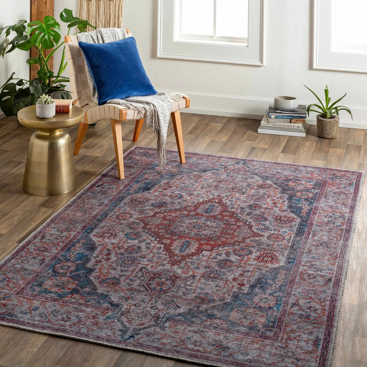 Osmaneli Washable Area Rug - Clearance, installed in a room
