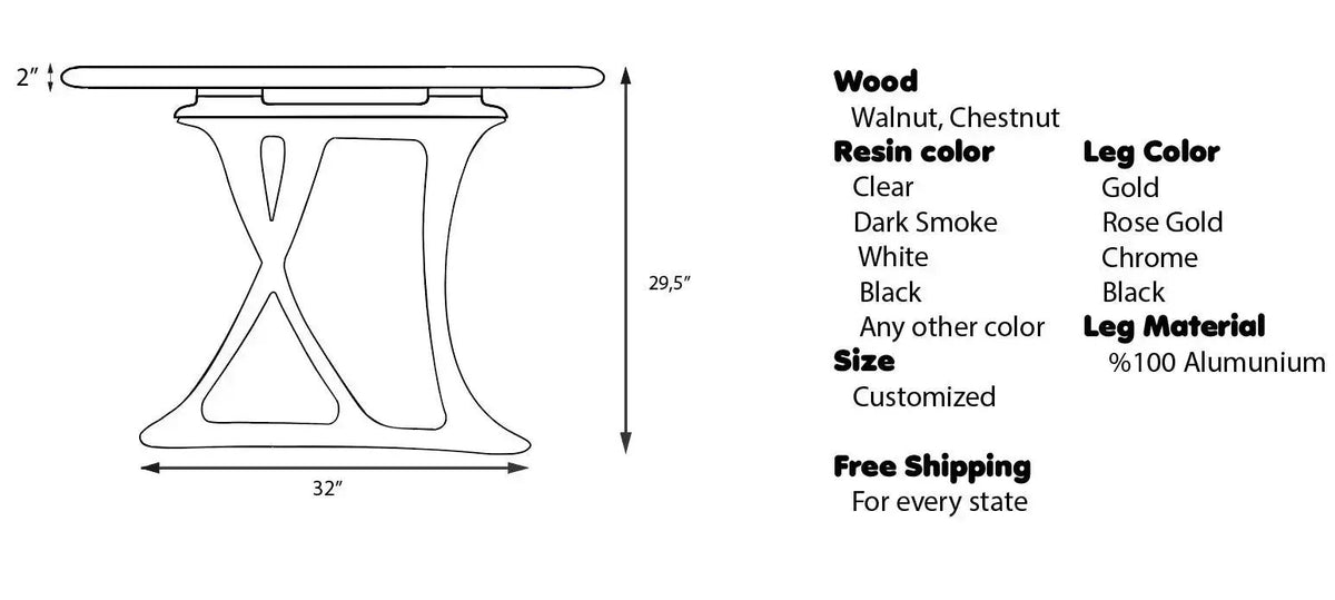 Custom Epoxy Resin Dining Room Table | Osso Dining Table, photo 3 of 20