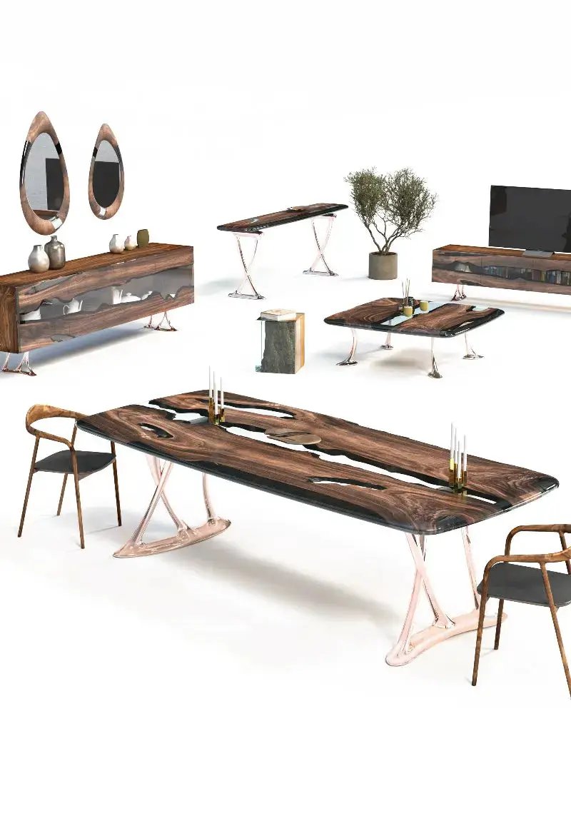 Custom Epoxy Resin Dining Room Table | Osso Dining Table, photo 19 of 20