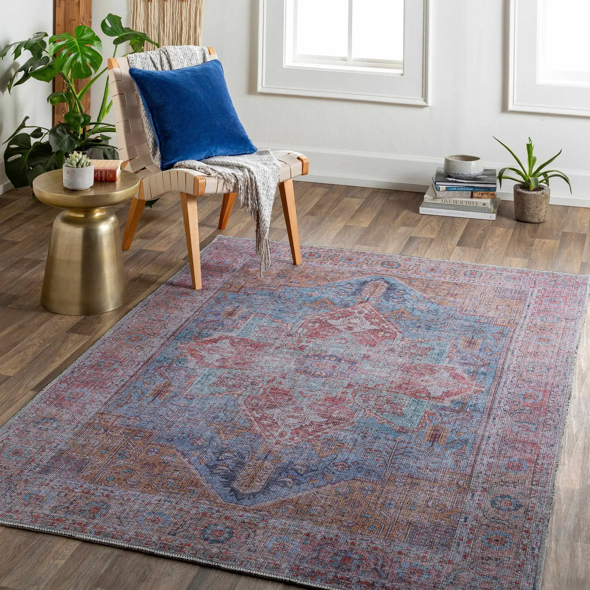 Otaki Washable Area Rug - Clearance, installed in a room