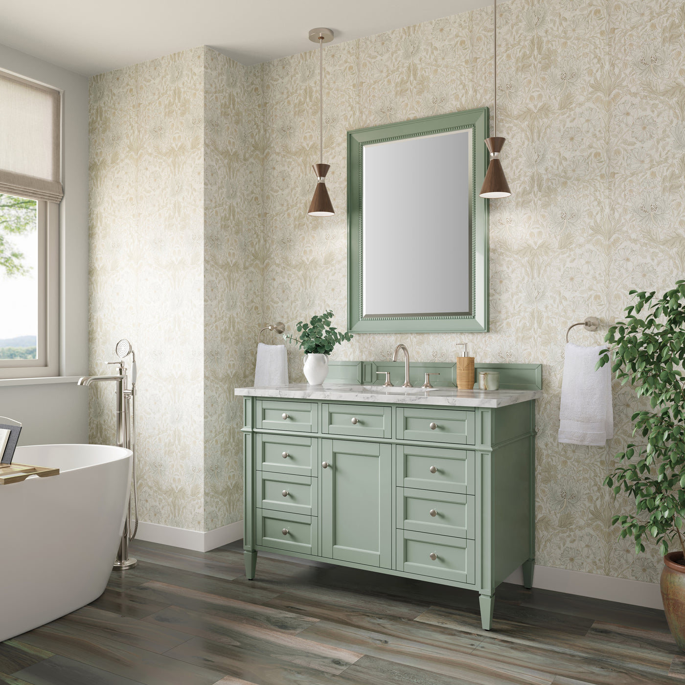 James Martin Brittany 48" Single Bathroom Vanity, Sage Green, view 40