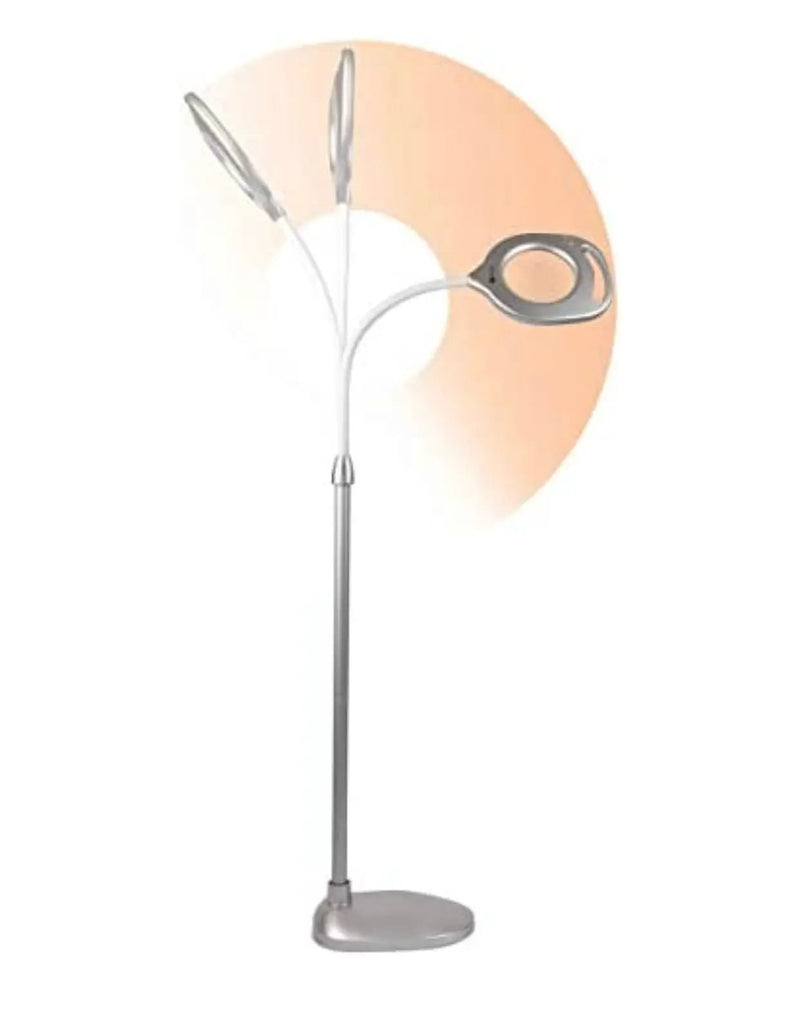 OttLite 2-in-1 LED Magnifier Light Floor and Table Lamps – Optical Grade Hands-Free Magnifying LED Light, Modern Design for Crafting, Sewing, Reading, Needlework by Outdoor Solar Outlet