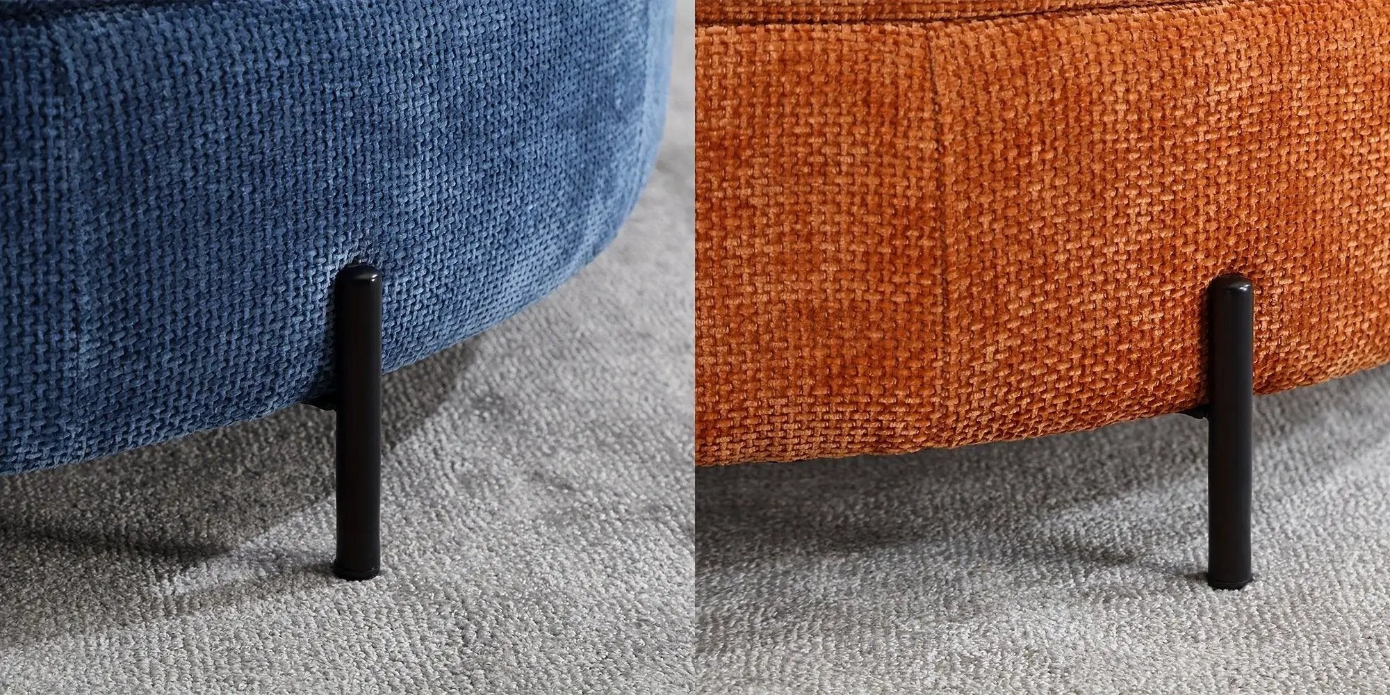 Ottoman Bench - Storage Half Moon Brown by House Of Avana