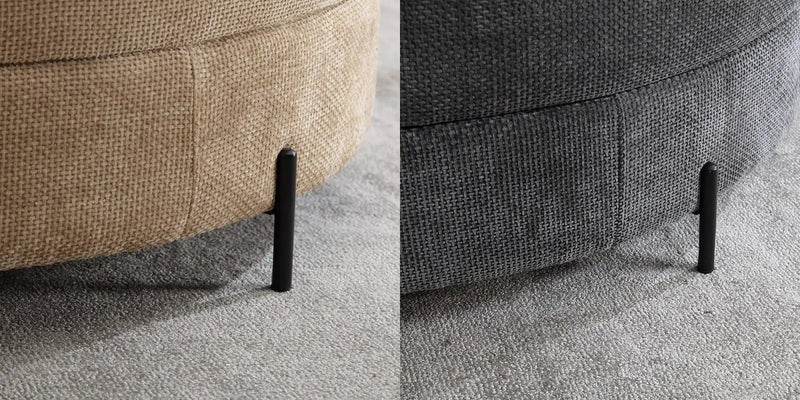 Ottoman Bench - Storage Half Moon Brown by House Of Avana