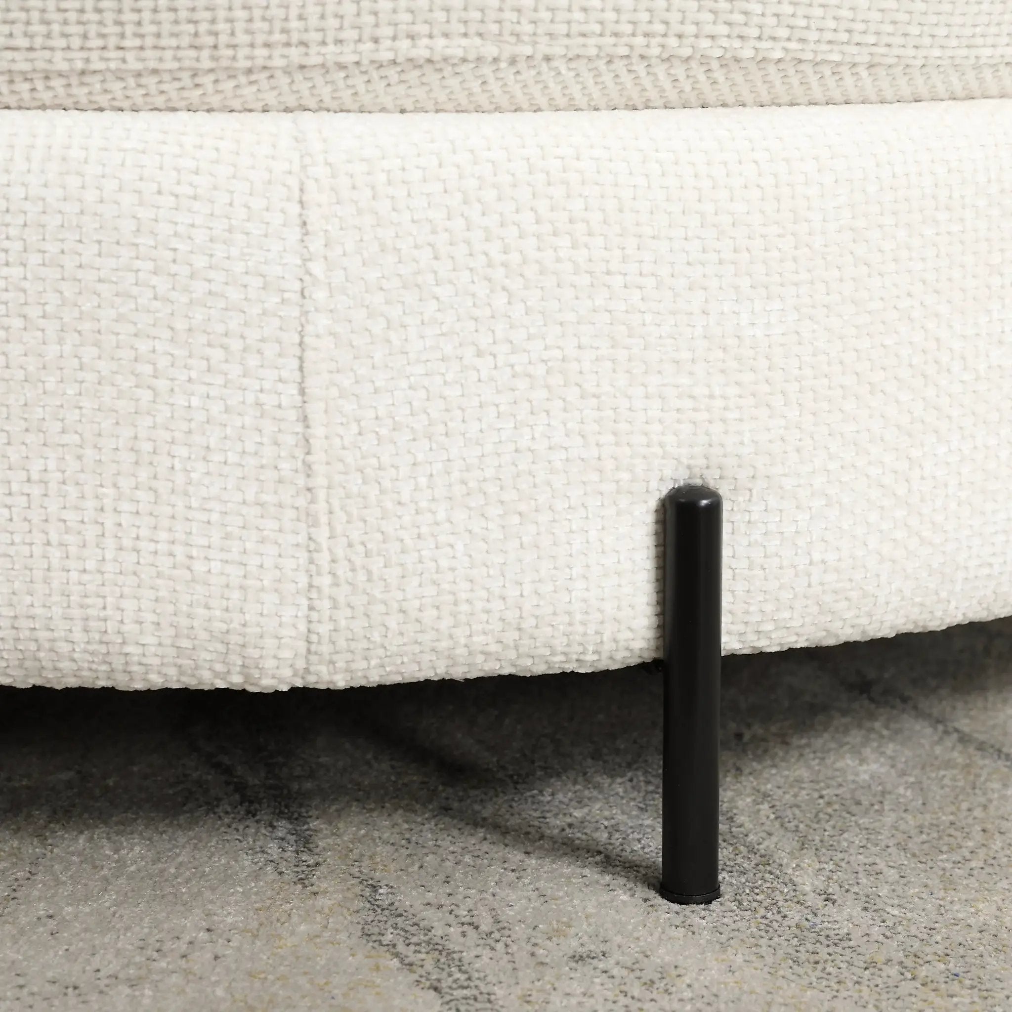 Ottoman Bench - Storage Half Moon Brown by House Of Avana