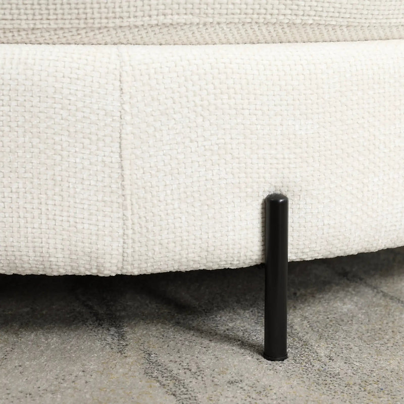 Ottoman Bench - Storage Half Moon Brown by House Of Avana