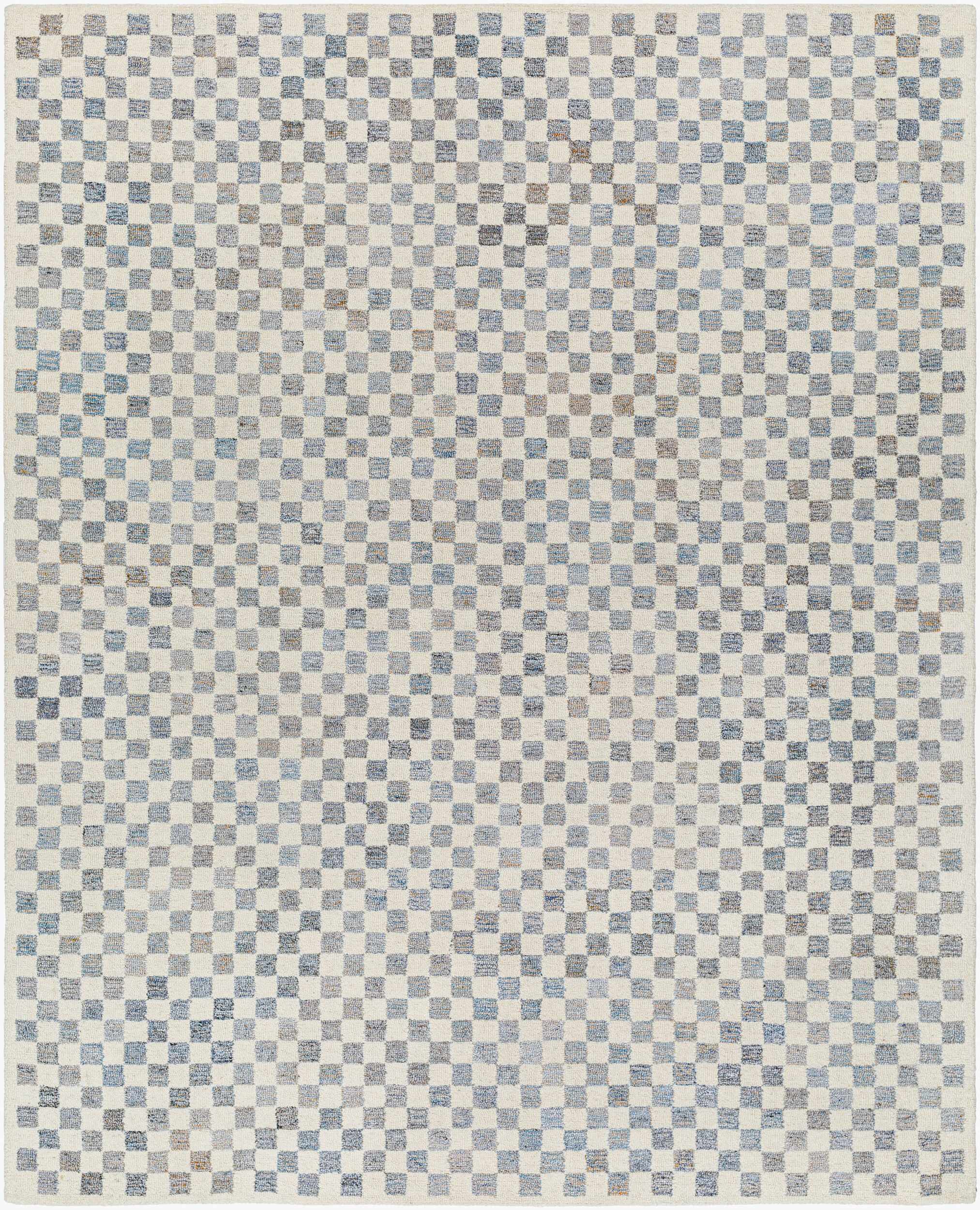 Halen Gray Checkered Area Rug by Boutique Rugs
