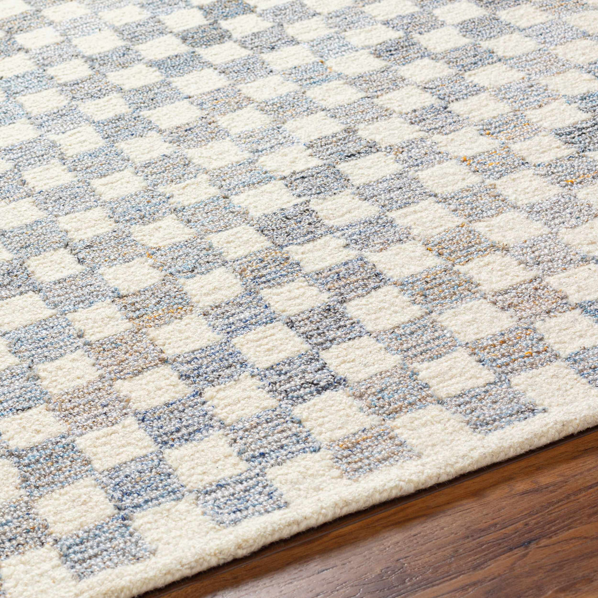 Halen Gray Checkered Area Rug, photo 8 of 9