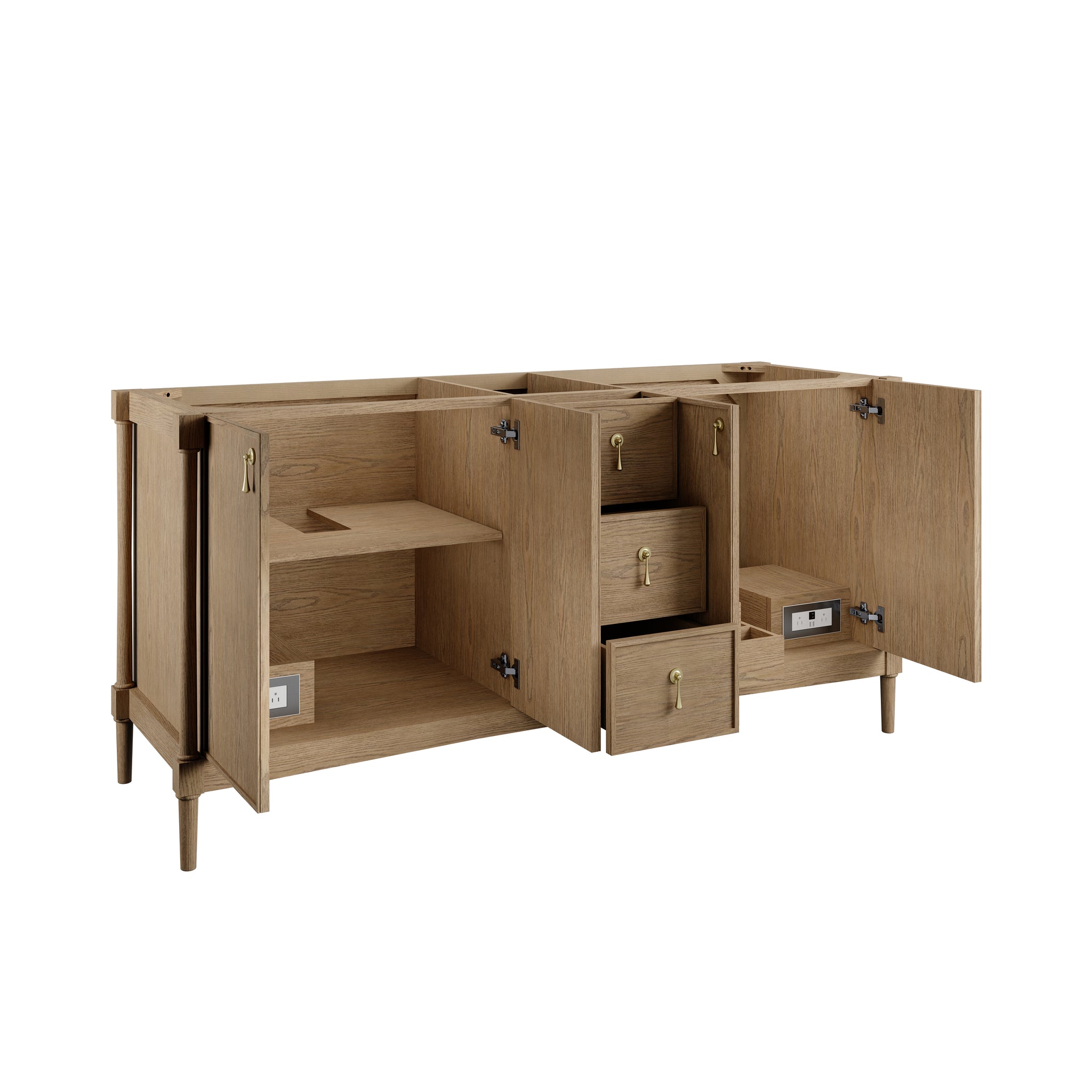 James Martin Kinnsden 72" Double Bathroom Vanity, Weathered Oak, view 20
