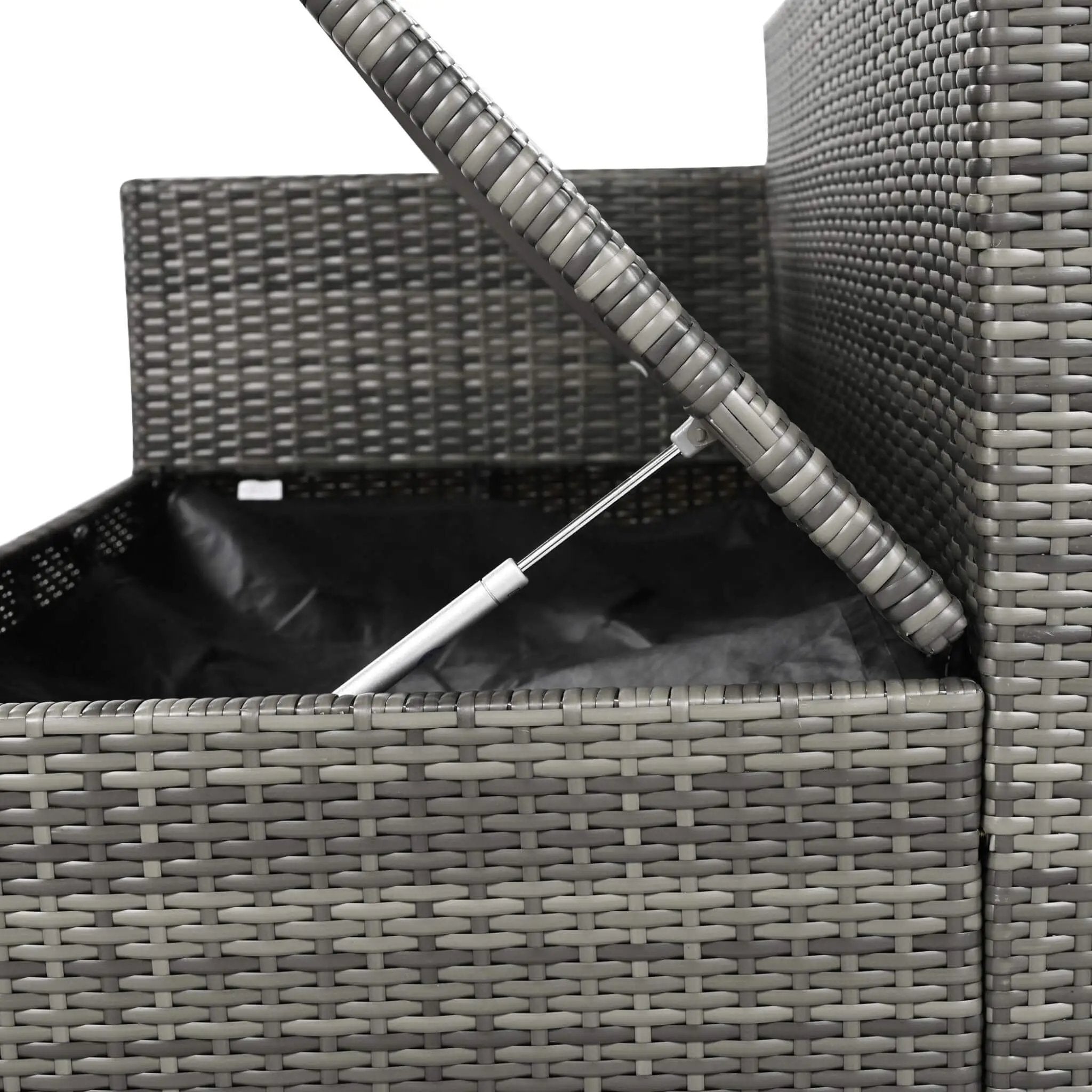 Alora Outdoor 6-Piece All-Weather PE Rattan Sofa Set With Adjustable Seat, Storage Box, Removable Covers, And Tempered Glass Table Top (SAK37221) by SAKSBY WHOLESALE