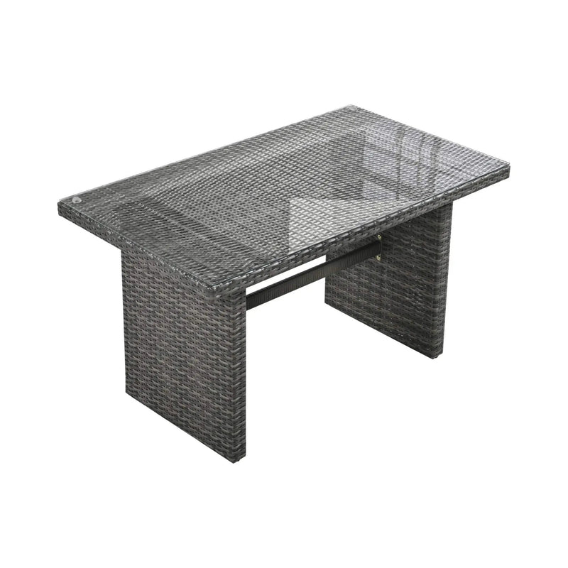 Alora Outdoor 6-Piece All-Weather PE Rattan Sofa Set With Adjustable Seat, Storage Box, Removable Covers, And Tempered Glass Table Top (SAK37221) by SAKSBY WHOLESALE
