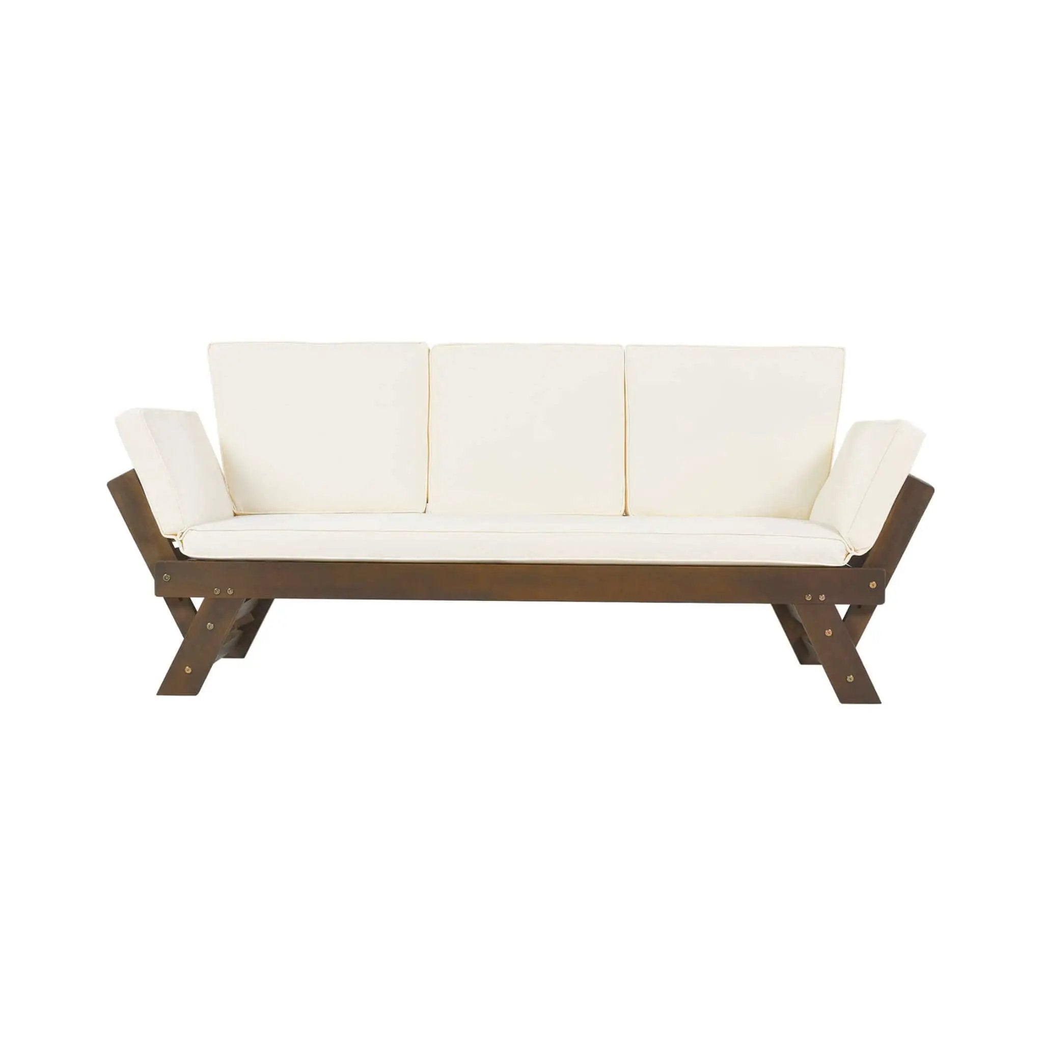 Alora Outdoor Adjustable Wooden Patio Daybed Sofa With Cushions (SAK41345) by SAKSBY WHOLESALE