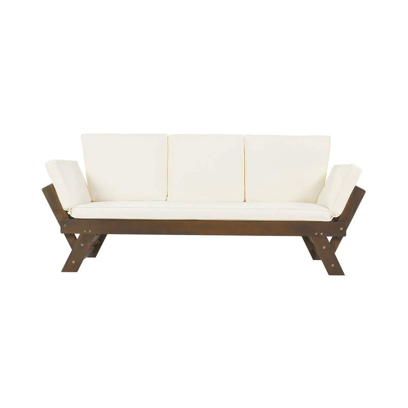 Alora Outdoor Adjustable Wooden Patio Daybed Sofa With Cushions (SAK41345) by SAKSBY WHOLESALE