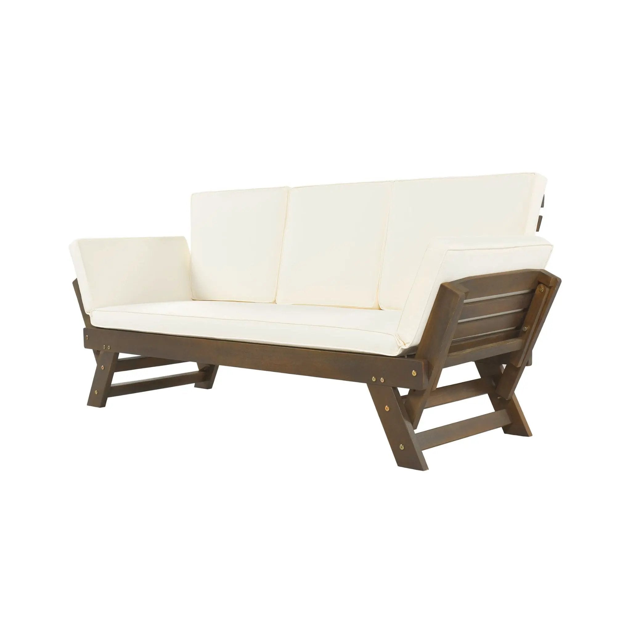 Alora Outdoor Adjustable Wooden Patio Daybed Sofa With Cushions (SAK41345) by SAKSBY WHOLESALE