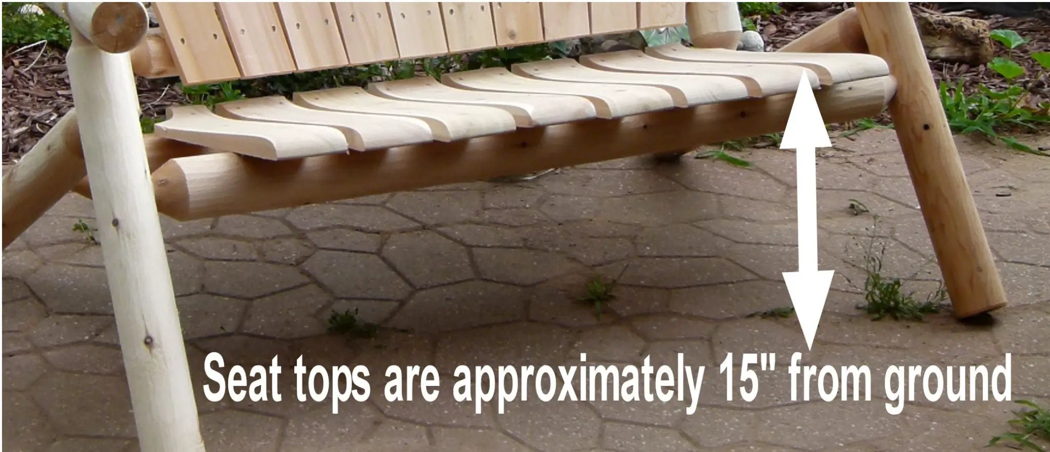 Durable Outdoor Wooden Bench by Cedar Creek Rustic Furniture