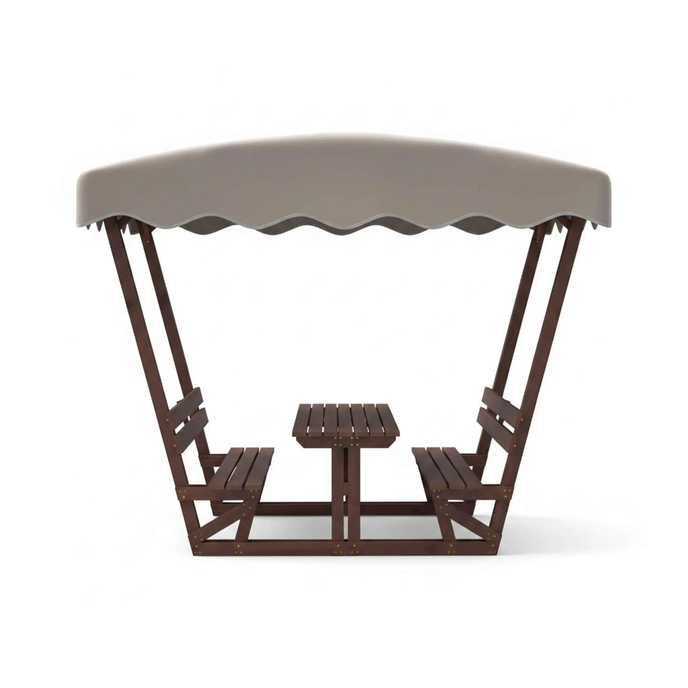 Outdoor Waterproof Wood Picnic Table And Bench Set With Removable Canopy (SAK87135) by SAKSBY WHOLESALE