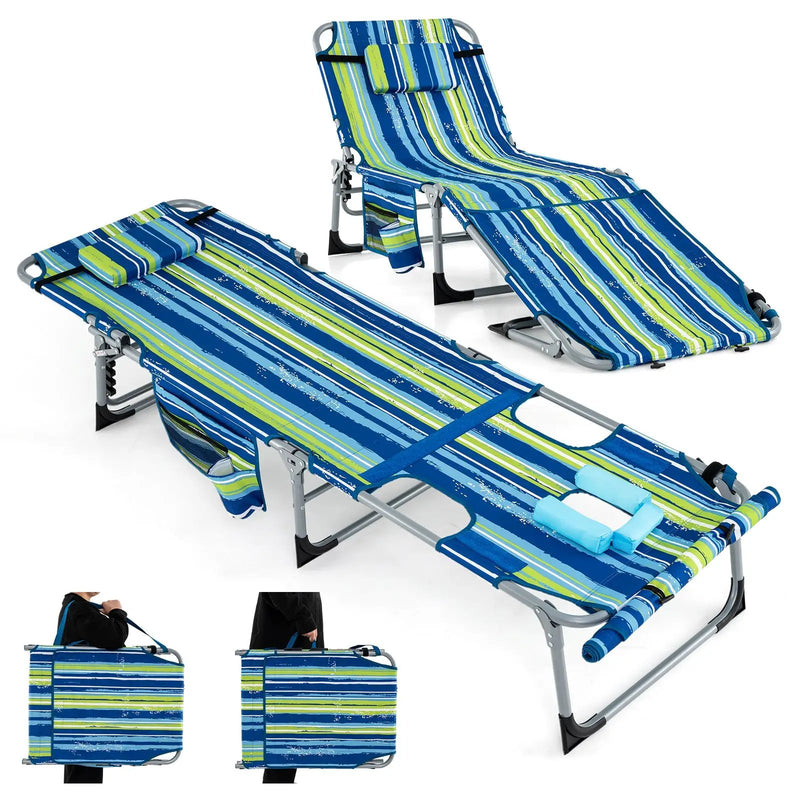 5-position Outdoor Folding Chaise Lounge Chair by DirectDeals