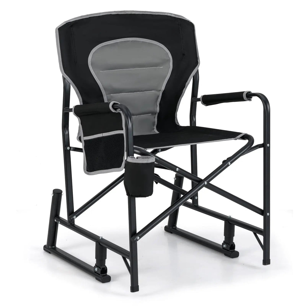 Outdoor Rocker Camping Chair with Dual Springs and Padded Back, photo 3 of 7