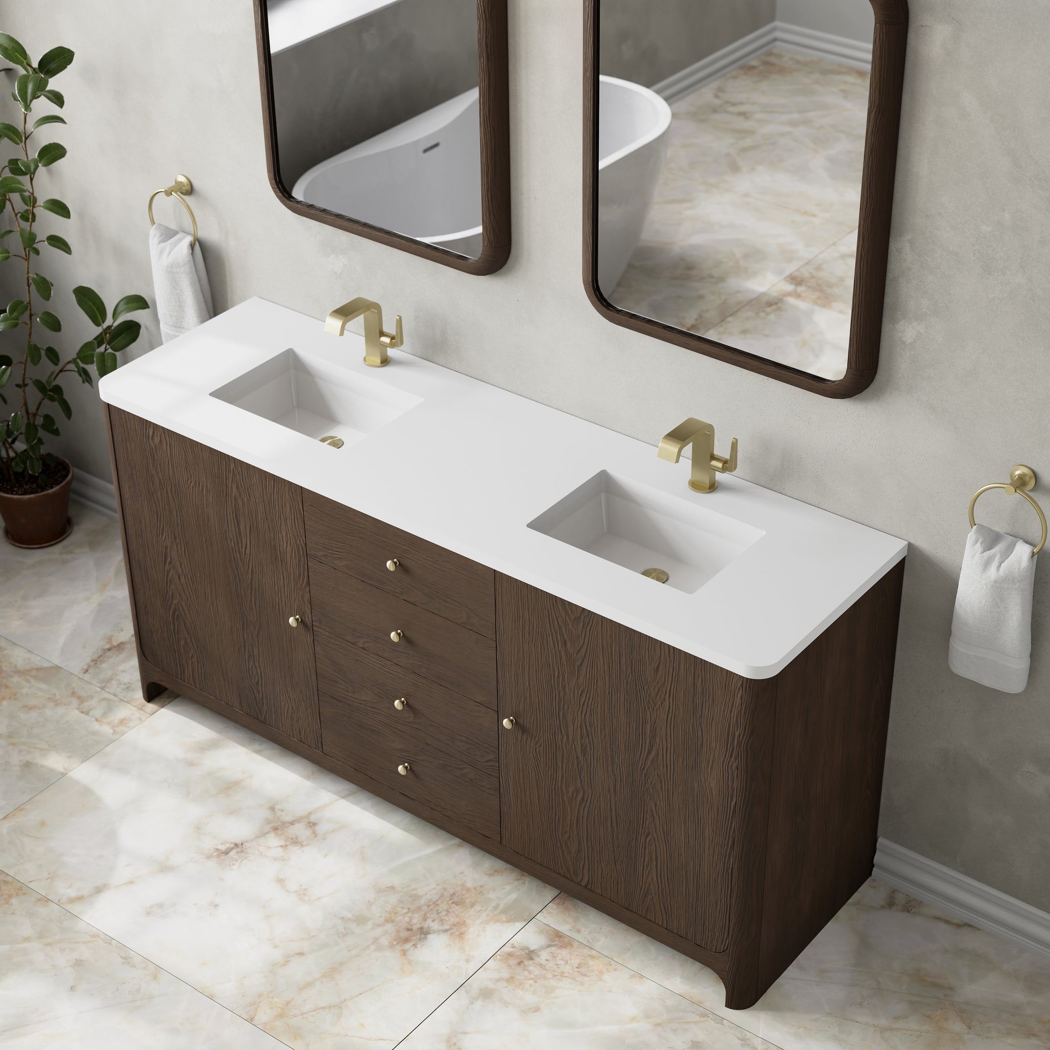 James Martin Gracyn 72" Double Bathroom Vanity, Sable, view 21