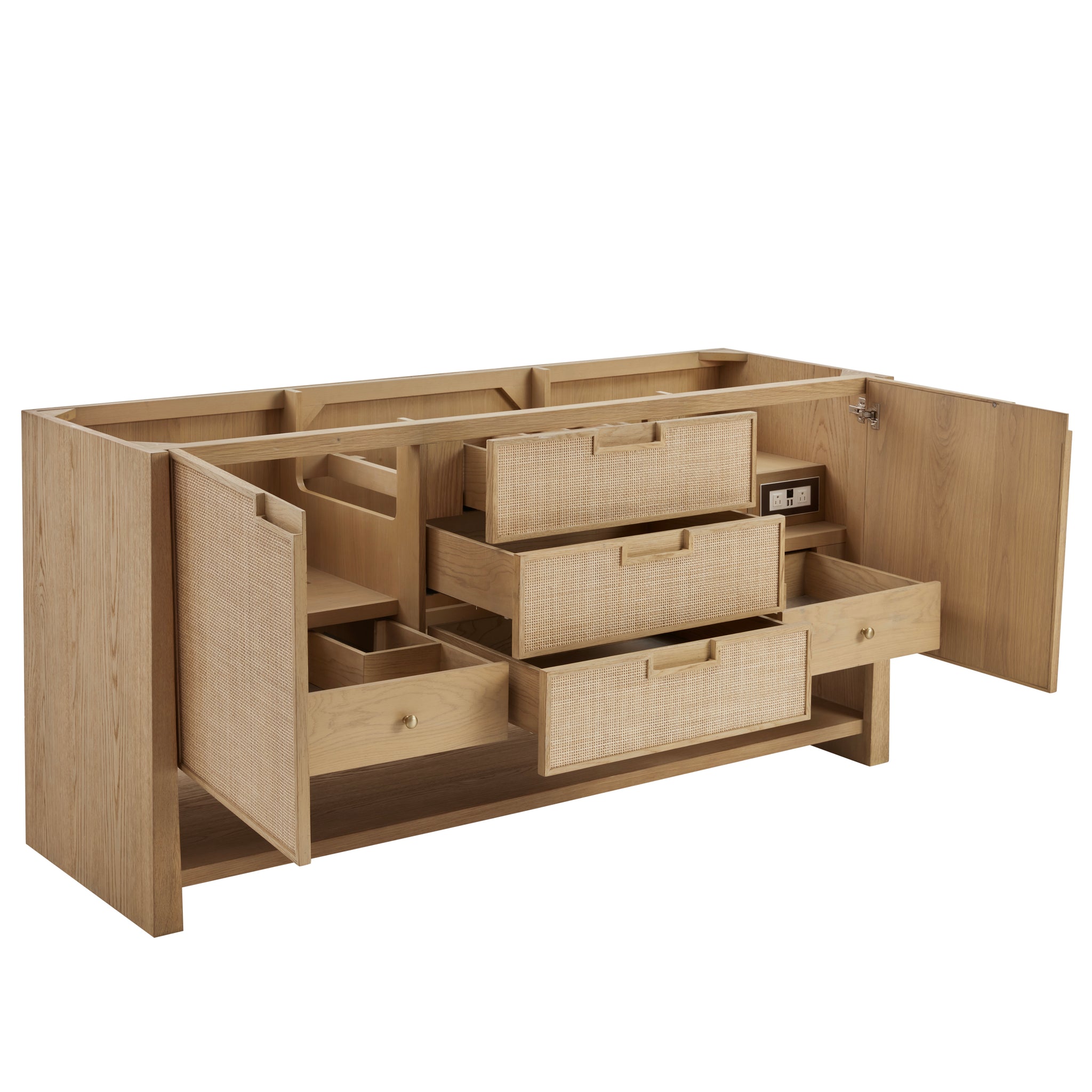 James Martin Solene 72" Double Bathroom Vanity, Seaside Oak, view 14