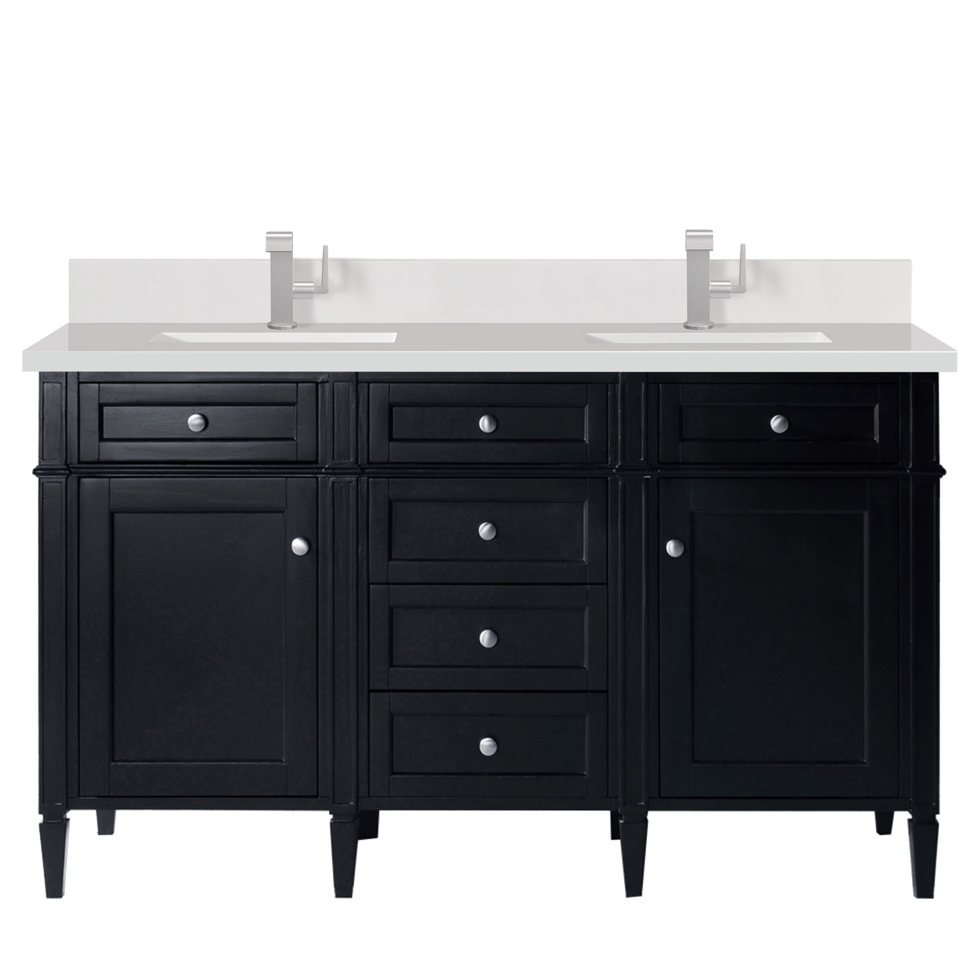 James Martin Brittany 60" Double Bathroom Vanity, Black Onyx, view 31