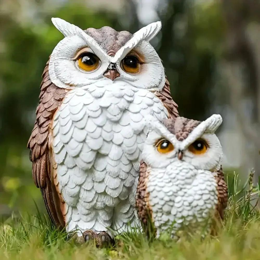Owl Garden Statues Realistic for Yard by House Of Avana
