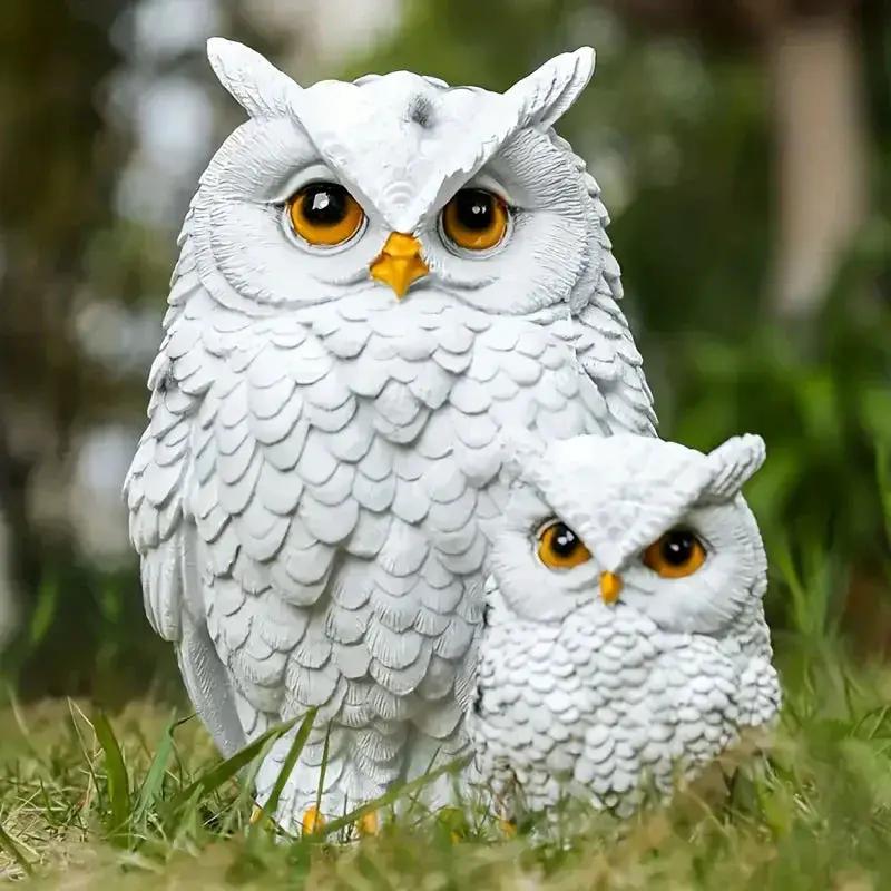 Owl Garden Statues Realistic for Yard by House Of Avana