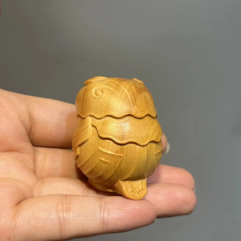 Owl Sculpture - Handcrafted Wooden Mini by House Of Avana