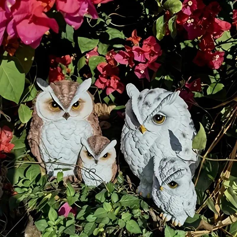 Owl Statue - Lifelike Ceramic Garden Decor by House Of Avana