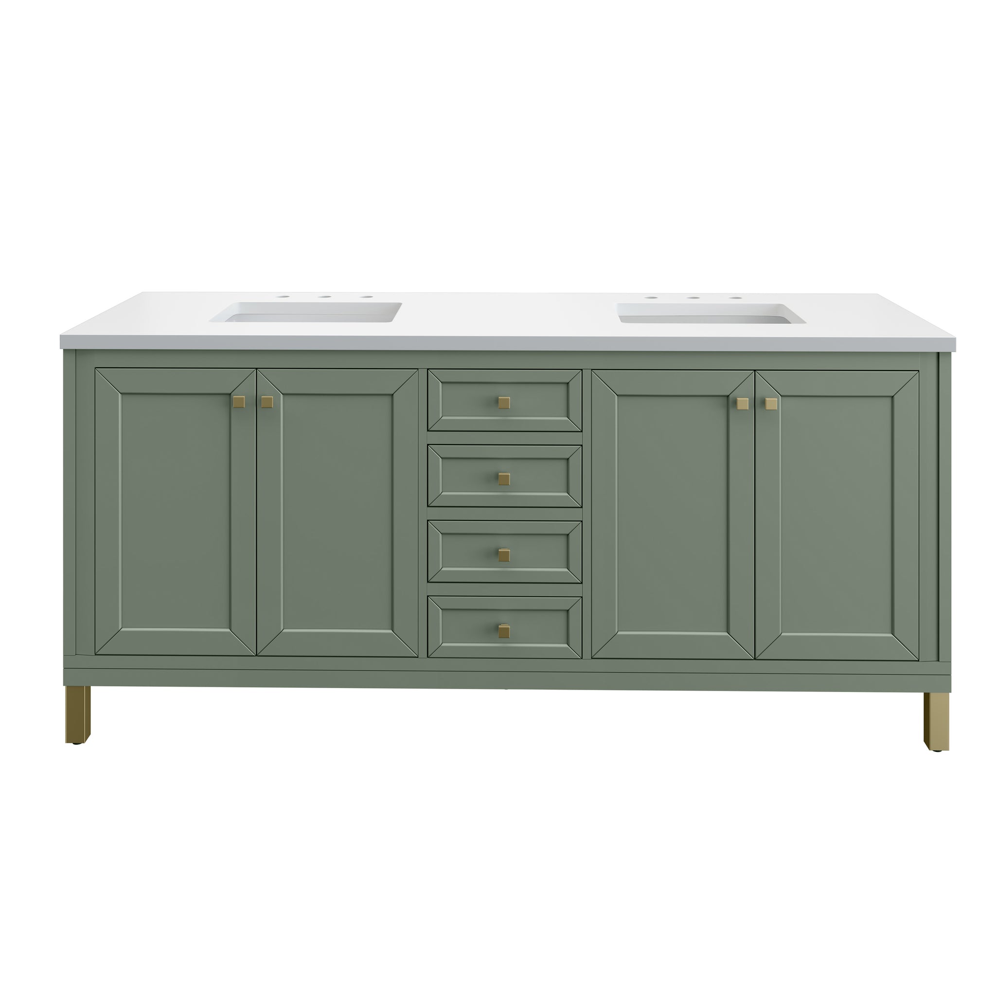James Martin Chicago 72" Double Bathroom Vanity, Smokey Celadon, view 30